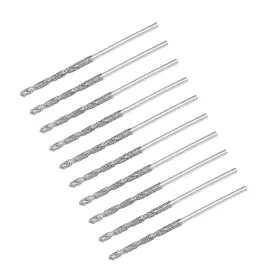 Uxcell 784958272442 10pcs 1.2mm Metric Diamond Coated Twist Drill Bits High Speed Steel