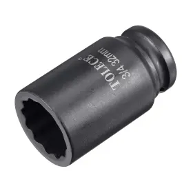 A20112000ux0300 Uxcell 3/4-inch Drive 32mm 12-point Deep Impact Socket Cr-mo Steel 78mm