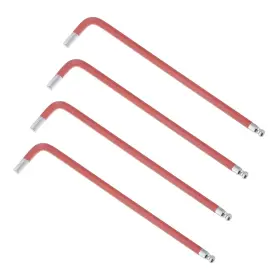 A22032400ux0777 Uxcell 6mm Ball End Hex Key Wrench L Shaped Long Arm S2 Steel Red