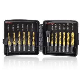 Is37215-2 Valkynos Drill Tap Set With Quickchange Adapter Of 13pcs 6 Sae Sizes 632nc To 1/420nc