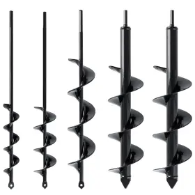 Vasgor 731525276488 Set Of 5 Auger Drill Bit For Planting 1.6x16 Inch 2x16 2.6x16 3x16 3.5x16