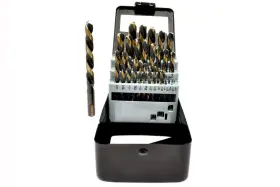 Vct 670221812845 29pc Left Hand Industrial Black And Gold Drill Bit Set 135 Degree Split Point