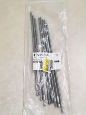 1250r2a Vega Lot Of 8 - Industries Square Power Bit #2 X 10 Inch Long Gunmetal Grey