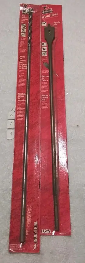 14434 Vermont American 045325133224 2pc 13322 5/16 Inch -18 Bell Hanger Wood Drill Bit-7/8 -16