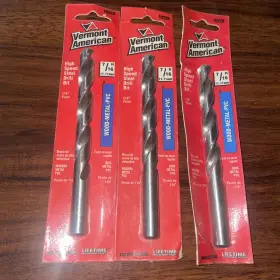 Vermont American 10228 Lot Of 3 7/16 Inch High Speed Steel Drill Bit 11.11 Mm