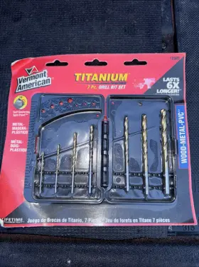 12383 Vermont American Titanium Drill Bit Set Usa Nos Rare