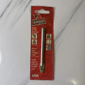 13306 Vermont American Glass And Tile Drill Bit 3/8 Inch Carbide Tip #13306 Nos