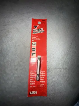 15072 Vermont American 7 #8-10 Slotted Power Screwdriving Bits 2 Inch Long #15072 New