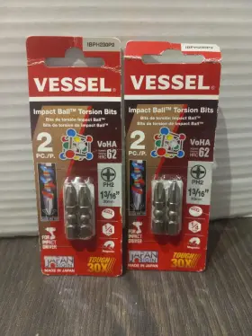 Ibph230p2 Vessel 2 Pack 1 13/16 Inch Impact Ball Torsion Bits