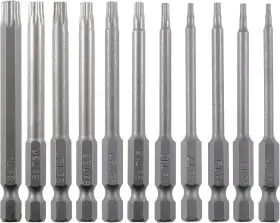 T6-t40 Vesttio 75-tx Security Torx Bit Set Tamper Proof Star 11pcs 1/4 Inch Hex Sha