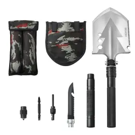 Vevor 197988087694 Survival Shovel 8 In 1 Camping Folding Multitool Portable Compact