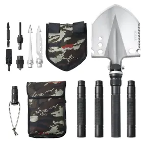 Vevor 197988089872 Survival Shovel 13 In 1 Camping Folding Multitool Military Grade Porta