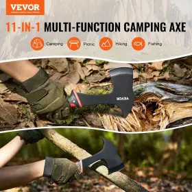 Vevor 197988090984 Camping Hatchet Machete Knife Set Sheath Hunting Flashlight Paracord