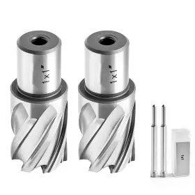 Vevor 197988184461 Annular Cutter Set 4 Pcs Weldon Shank Mag Drill Bits Kit 1 Inch Cutting Depth