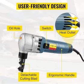 Yt-200e Vevor 840281534548 Electric Metal Nibbler Shear Cutter 0.07in/1.8mm Thickness 110v