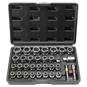 Lmtqq29jt000uia3t Vevor 29pc Bolt Extractor Set And Nut Remover With Storage Case Cr-mo Steel