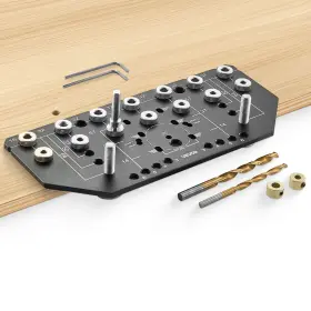 Ssxr2506 Vevor Shelf Pin Jig Hinge Two-in-one Aluminum Alloy Cabinet Hole Drilling