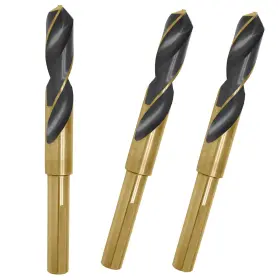 Gaoj241209-2 Vibedor 5/8 Inch Diameter High Speed Steel Drill Bits M35 Cobalt Gold And Black Twis