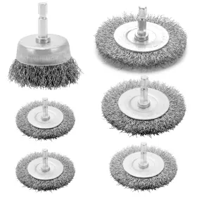 Vidica 313049940993 Wire Brush For Drill Set 6 Pcs Wheel With 1/4 Inch Hex Shank Dr