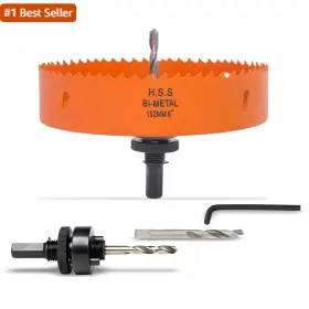 Vikiton 445045464456 6 Inch Hole Saw With Arbor For Metal Wood And Plastic Cutting 152mm Bi-metal Ho