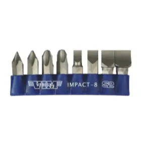 Vim Tools 923089361056 8-piece Impact Driver Bit Set S2 Steel Bits Impact-8
