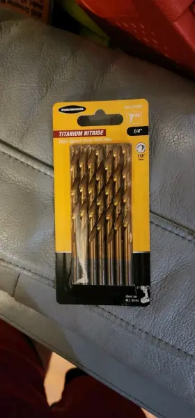61544 Warrior 7 Drill Bits 1/4 Inch Titanium Nitride High Speed Steel Bit Set