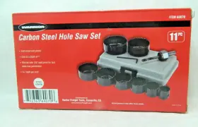 69070 Warrior 11 Piece Carbon Steel Hole Saw Set With Carrying Case. Bb4