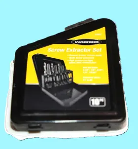 63987 Warrior Products 10pc Screw Extractor Set With Case #63987