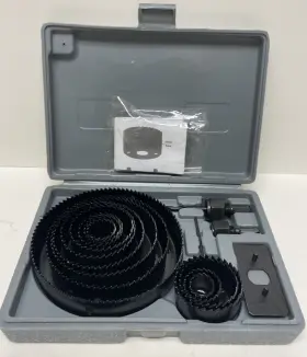 68115 Warrior Products Carbon Steel Hole Saw 18 Pc Set For Cutting Out Doors Roofs Holes