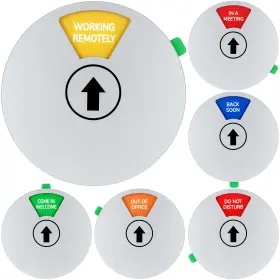 Watmtin Wa2456 Office Door Sign White Rotating Status With 6 Inches