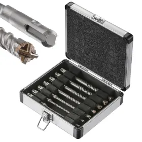 Xzcjz036 Wensilon Kit 6inch Concrete Drill Bit Set Crosstype Double Thread Carbide Material Suitab