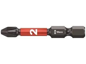 Wera 013288157652 851/4 Diamond Coated Impaktor Screwdriver Bits For Ph 2 Phillips Screws Pack Of