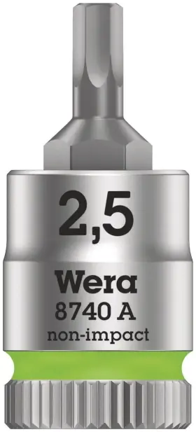 8740 Wera 013288187161 A Bit Sock 1/4 Inch Drv 2 5x28 Mm