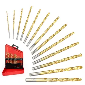 Ct008 Wesleydrill 13pcs Left Hand Drill Bit Set 1/16 Inch -1/4 Titanium Twist Reverse D