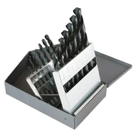 5udp3 Westward Jobber Drill Set 3/8 Shank 15 Pc Hss High Speed Steel Black Oxide