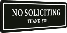 Wtsoliciting07 Wethinkeer No Soliciting Sign For A Classic Black - 1 Pack Hot Sale