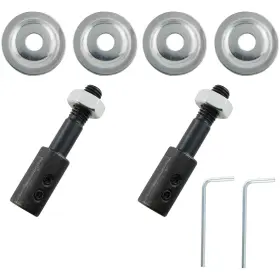 Maabgest-8-bs-2s Whyhkj 2sets 8mm Motor Arbor Adapter Bench Grinder Black Silver