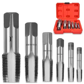 Shizui-0001 Wmaztool 6 Piece Npt Thread Forming Taps Pipe Set High-speed Steel Drill Bits For