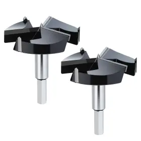 Wobllmx 745746785377 2pcs 3 76mm Forstner Drill Bit Triple Flute Tungsten Carbide Tipped - For H