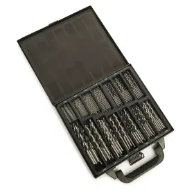 158296w Woodriver 100-piece Combo Brad Point And Twist Drill Bit Box