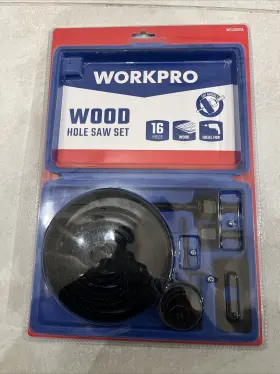 Jdkj4416 Work Pro Jadever 16-piece Bi-metal Hole Saw 3/4 Inch To 5 Fit For Drilling Soft Wood/pvc
