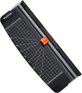 7863 Worklion Small Paper Trimmer Portable Cutter For Label A4 Black