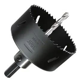 Wowsupm 445037492405 3-5/8 Inch Hss Bi Metal Hole Saw Cutter With Arbor Heavy Duty Bit For Wood