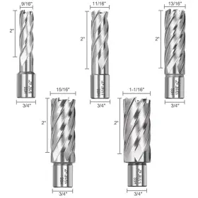 Db025xpbyz121 Xcan Annular Cutter Set 3/4 Inch Weldon Shank Mag Drill Bits Kit For Magnetic Press