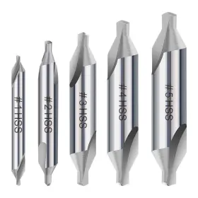 Db025yzzx5pc Xcan 5pcs Hss Countersink Center Drill Bits Set 1/8ftft-7/16ftft For Lathe Metalworking