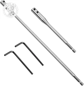 Xelsluthe 313038217266 4 Pcs 1/4 Drill Bit Extension Set Wood Spade With 2 Keys Dr