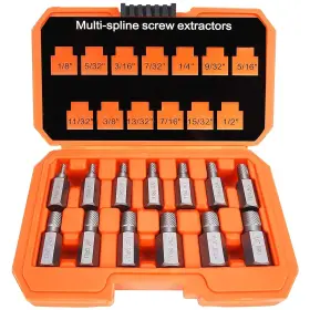 Extractor13 Xewea Screw Extractor Set 13pcs Multi-spline Easy Out Bolt Kit Chrome