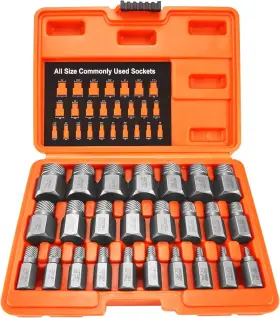Xwea-1016a  Xewea 25pcs Screw Extractor Set Hex Head Multi-spline Easy Out Bolt Chrome Alloy Steel