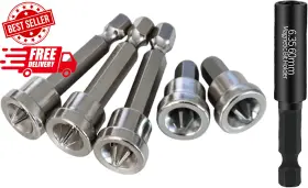 Xfh 445002520515 Magnetic Screwdriver Bit Set 6pcs Ph2 For Drywall With 60mm Extension Holder