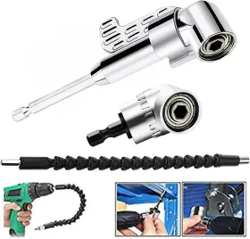 Xieguanghu 445026550550 105 Degree Right Angle Driver Extension Power Screwdriver Drill Attachment
